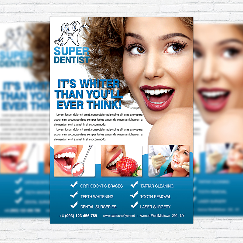 115.jpg Dental Clinic - Free Club and Party Flyer PSD Template - Image 1