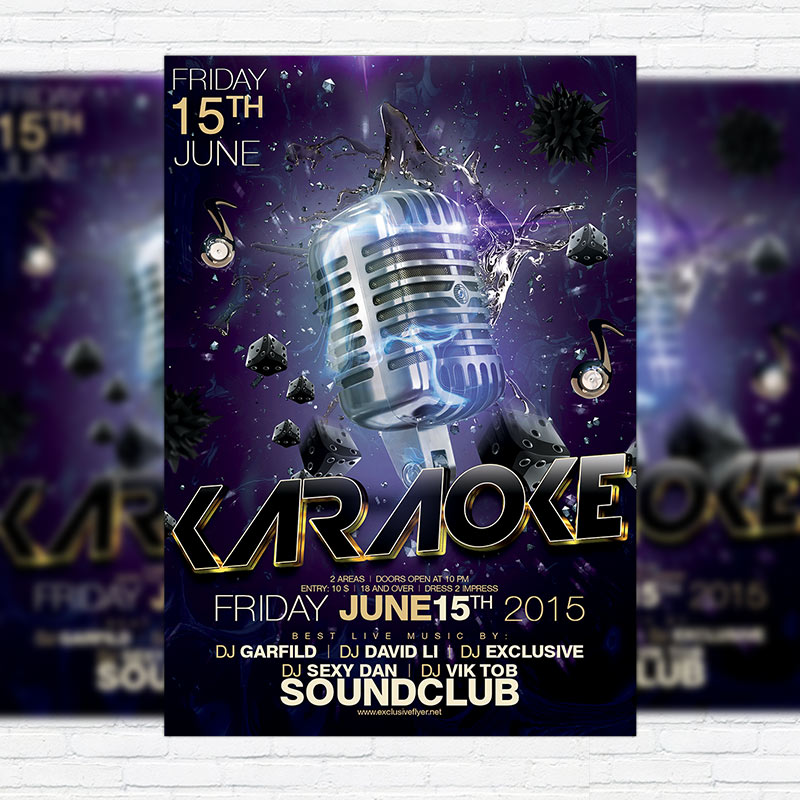 15.jpg Karaoke - Premium Flyer Template + Facebook Cover - Image 1