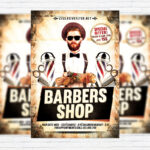 Barbers Shop - Premium Flyer Template + Facebook Cover
