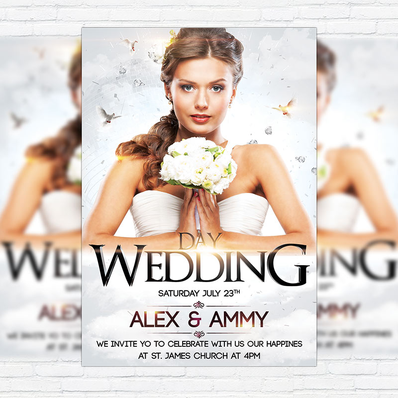19.jpg Wedding Day - Premium Flyer Template + Facebook Cover - Image 1