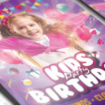 Kids Birthday Party Invitation - Premium Flyer Template + Facebook Cover - Image 3