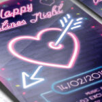 Neon Valentines Night - Premium Flyer Template + Facebook Cover - Image 3
