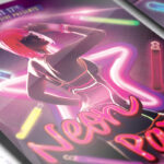 Neon Party - Premium Flyer Template + Facebook Cover - Image 3