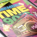 Remember Time 90's - Premium Flyer Template + Facebook Cover - Image 3