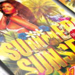 Summer Sunset - Premium Flyer Template + Facebook Cover - Image 3