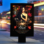 Thanksgiving Bash - Premium Flyer Template + Facebook Cover - Image 2