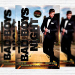Bad Boys Night - Premium Flyer Template + Facebook Cover