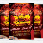 BBQ Party - Premium Flyer Template + Facebook Cover