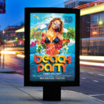 Beach Party - Premium Flyer Template + Facebook Cover - Image 2