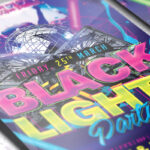 Black Light Party - Premium Flyer Template + Facebook Cover - Image 3