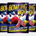 Bowling Night - Premium Flyer Template + Facebook Cover