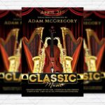 Classic Music - Premium Flyer Template + Facebook Cover