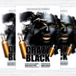 Crazy Black - Premium Flyer Template + Facebook Cover