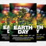 Earth Day Celebration - Free Club and Party Flyer PSD Template
