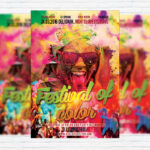 Festival of Color - Premium Flyer Template + Facebook Cover