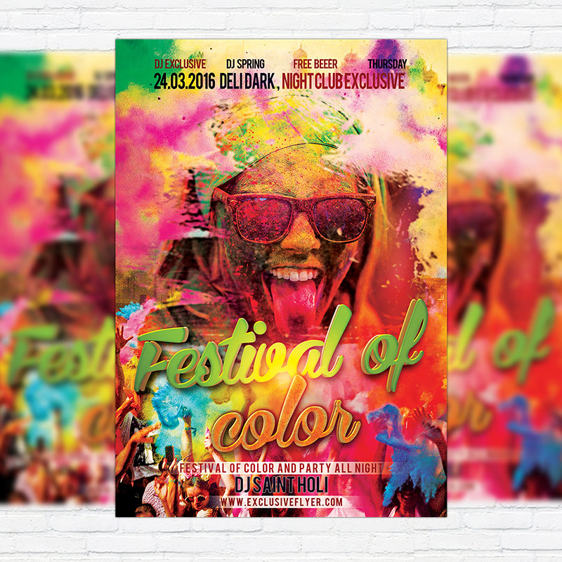 festival-of-color-premium-flyer-template-facebook-cover-1.jpg Festival of Color - Premium Flyer Template + Facebook Cover - Image 1