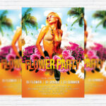 Flower Party - Premium Flyer Template + Facebook Cover