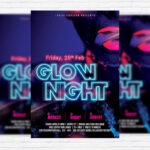 Glow Night - Premium Flyer Template + Facebook Cover