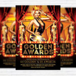 Golden Awards - Premium Flyer Template + Facebook Cover