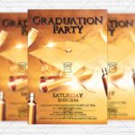 Graduation Party - Premium Flyer Template + Facebook Cover