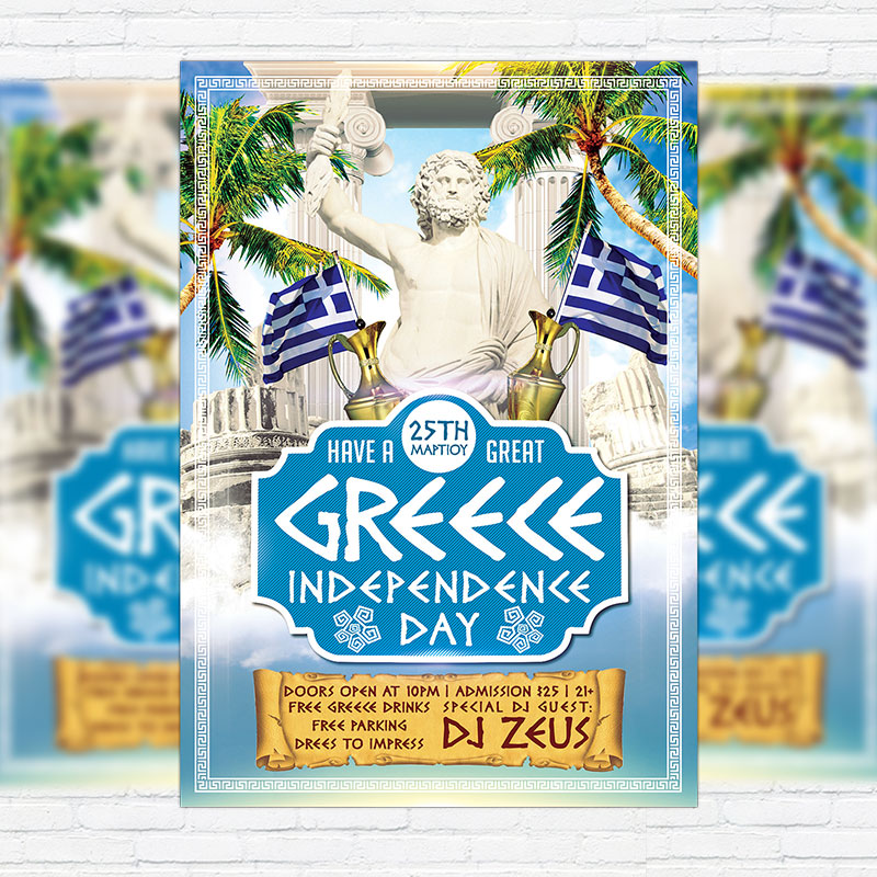 greece-independence-day-premium-flyer-template-facebook-cover-1.jpg Greece Independence Day - Premium Flyer Template + Facebook Cover - Image 1