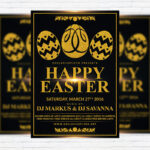 Happy Easter - Premium Flyer Template + Facebook Cover