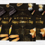 Happy Women's Day - Premium Flyer Template + Facebook Cover