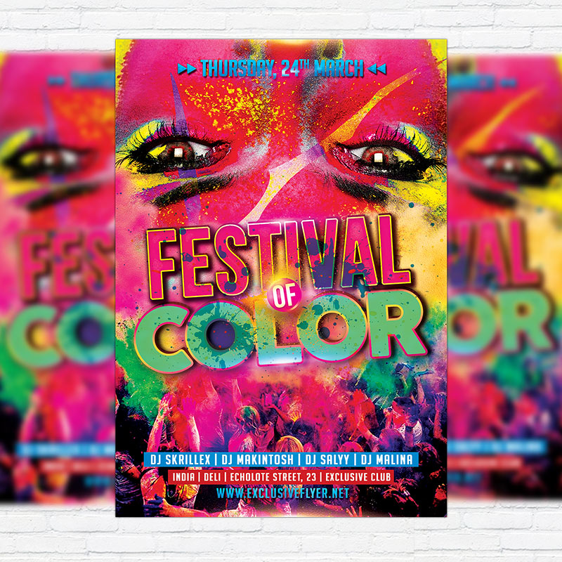 holi-festival-premium-flyer-template-facebook-cover-1.jpg Holi Festival - Premium Flyer Template + Facebook Cover - Image 1