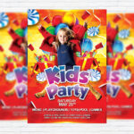 Kids Party - Premium Flyer Template + Facebook Cover