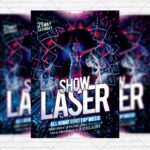 Laser Show - Premium Flyer Template + Facebook Cover