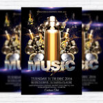 Music Night - Premium Flyer Template + Facebook Cover