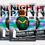 Night Party - Premium Flyer Template + Facebook Cover
