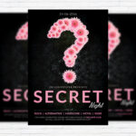 Secret Party - Premium Flyer Template + Facebook Cover