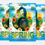 Spring Break Party - Premium Flyer Template + Facebook Cover