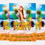 Spring Party - Premium Flyer Template + Facebook Cover