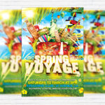 Spring Travel - Premium Flyer Template + Facebook Cover