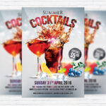 Summer Cocktails - Premium Flyer Template + Facebook Cover