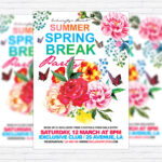 Summer Spring Break Party - Premium Flyer Template + Facebook Cover