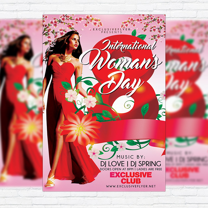 womens-day-celebration-premium-flyer-template-facebook-cover-1.jpg Women's Day Celebration - Premium Flyer Template + Facebook Cover - Image 1