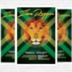 Zion Reggae - Premium Flyer Template + Facebook Cover