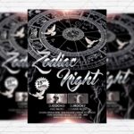 Zodiac Night - Premium Flyer Template + Facebook Cover
