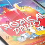 Tropical Drinks – Premium Flyer Template + Instagram Size Flyer - Image 3