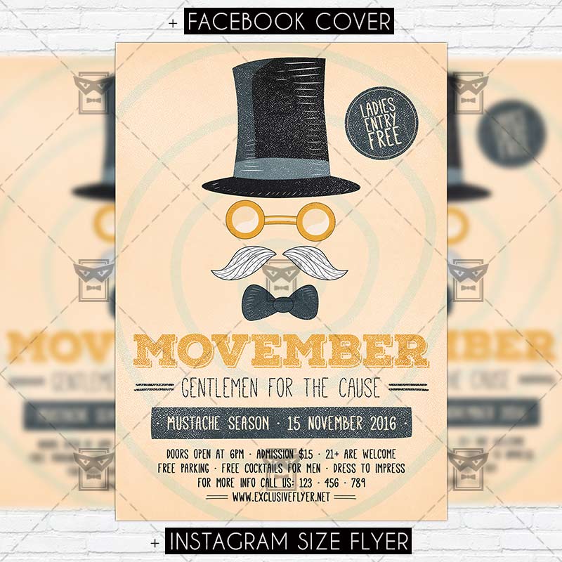 movember_party-premium-flyer-template-1.jpg Movember Party - Seasonal A5 Flyer Template