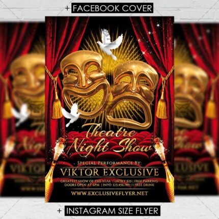 Download Theater Night PSD Flyer Template Now