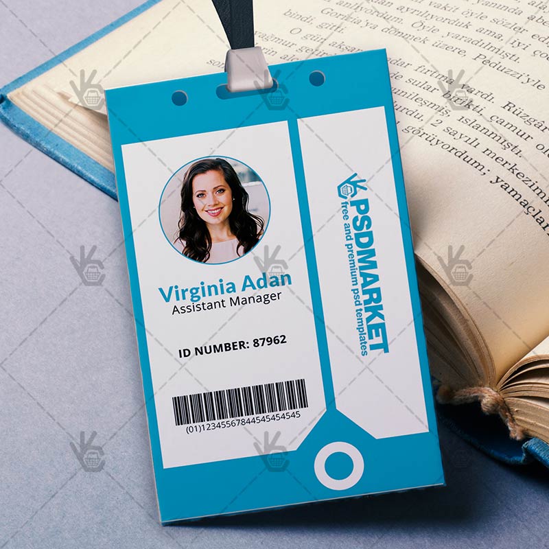 111-13.jpg Blue - Free ID Card PSD Template - Image 1