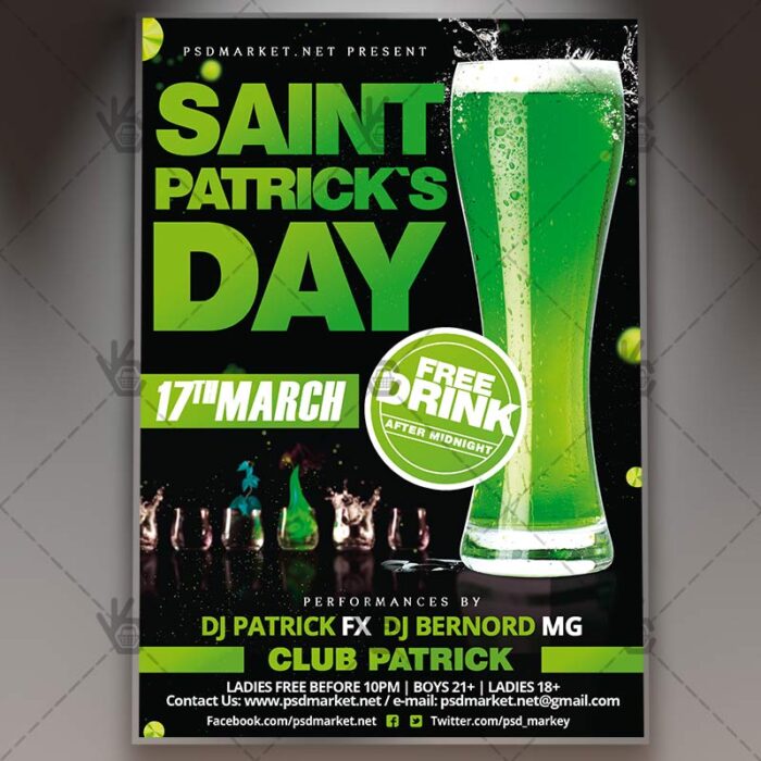 Saint Patrick's Party - Premium Flyer PSD Template - Image 1