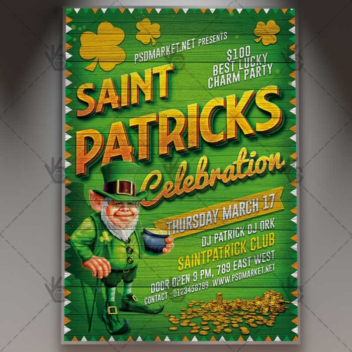 Saint Patrick's Celebration - Premium Flyer PSD Template - Image 1
