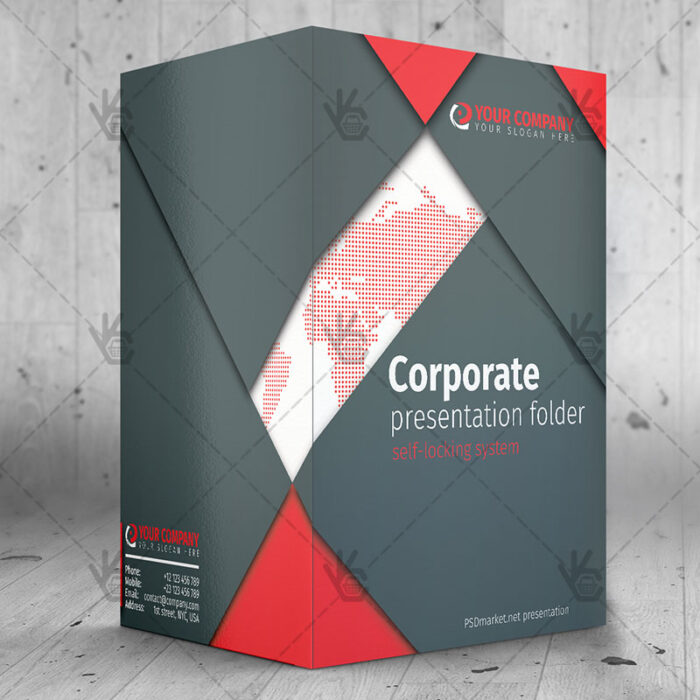 Corporate - Free Presentation Folder PSD Template - Image 1