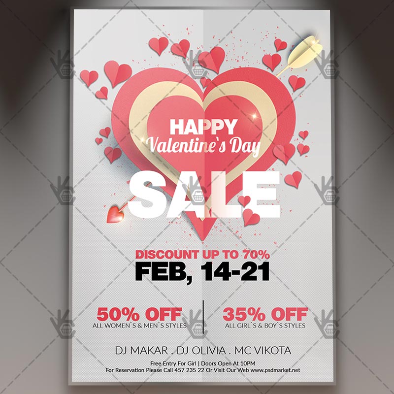 111-22-1.jpg Valentines Day Sale - Premium Flyer PSD Template - Image 1