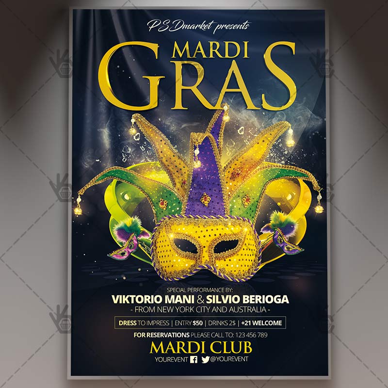 111-23-1.jpg Mardi Gras - Premium Flyer PSD Template - Image 1